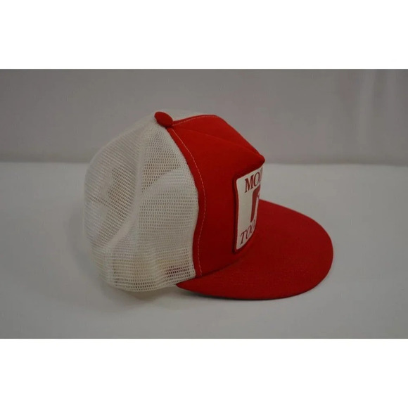 Modern Tools Mesh Trucker Hat Snapback Adjustable Cap Red White Size  a Just Vtg - Picture 6 of 11